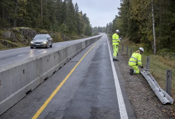 Arbetsytan bakom barriären